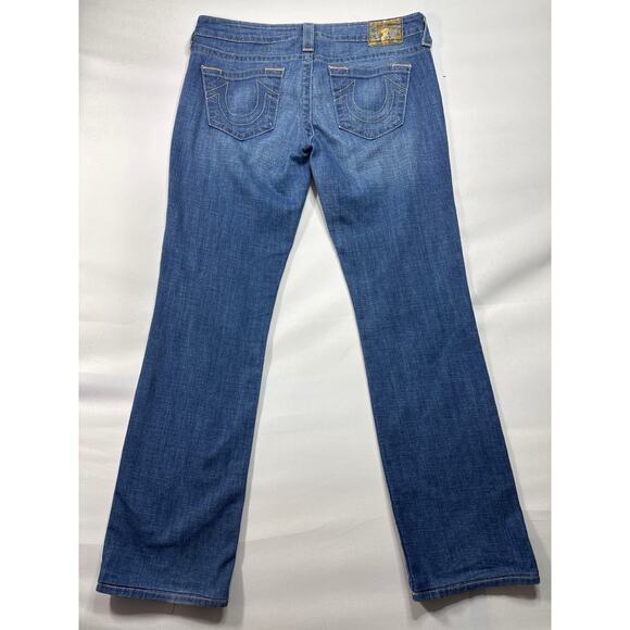 True Religion Women's Low Rise Bootcut Blue Denim Jeans - Size 31 (33x31) - Picture 2 of 7